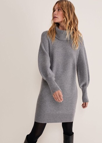 Phase Eight Dahlieted Chunky Dress Grey Australia | TF1635497